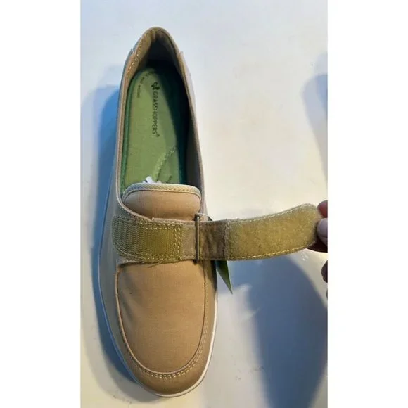 Women's Grasshoppers Casual Slip On Loafer Shoes 9.5 W Canyon Stone Twill - Picture 7 of 11